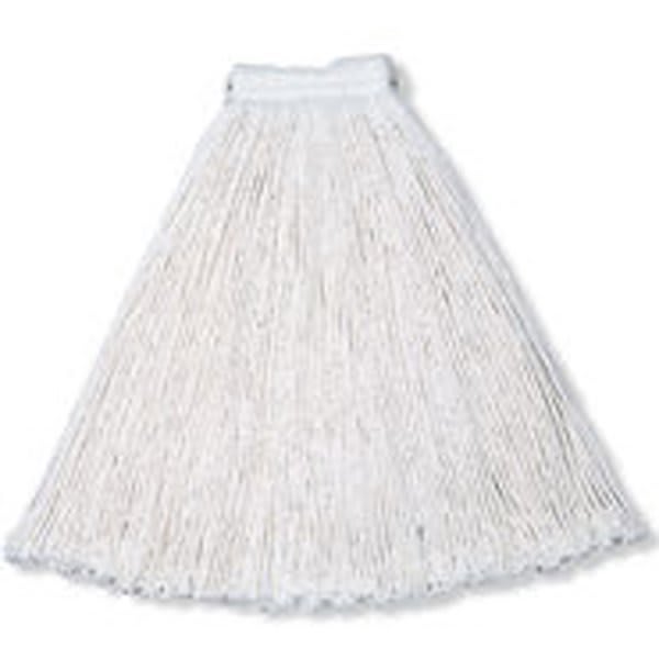 Rubbermaid Commercial Value PRO 16 Oz. Cotton Wet Mop Head, Cut-End, 1 In. Headband, White, 12-Pack