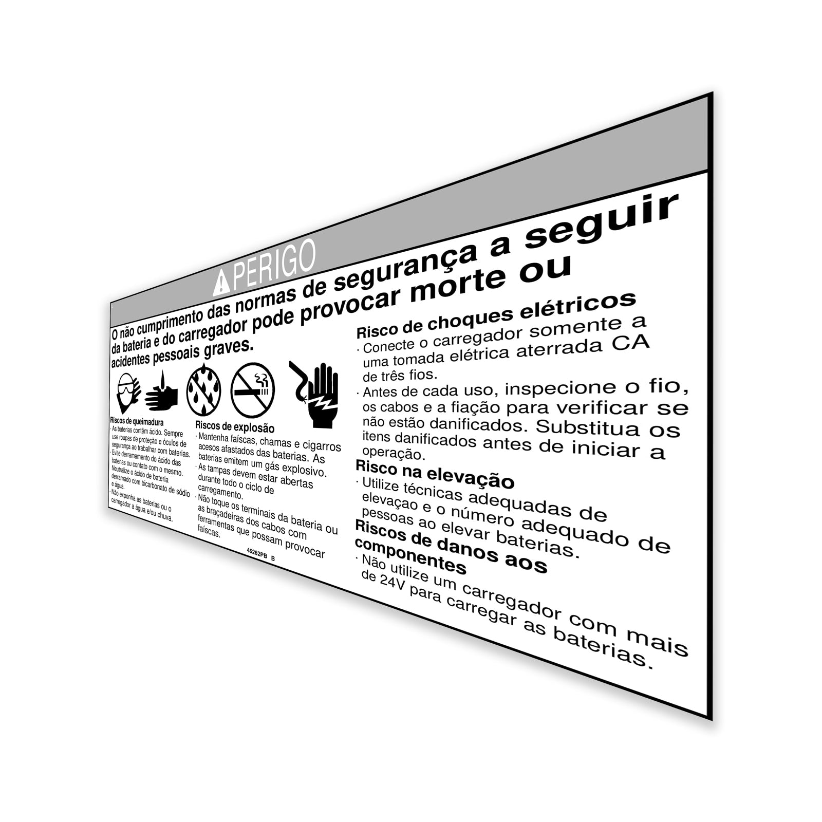 Genie Part # 46262PBGT – Decal, Danger, Battery Safety