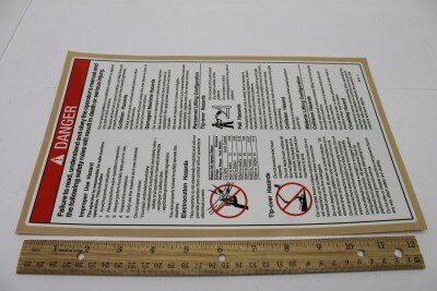 Genie Part # 48719GT – Decal, Danger, Gen Safety, PCP
