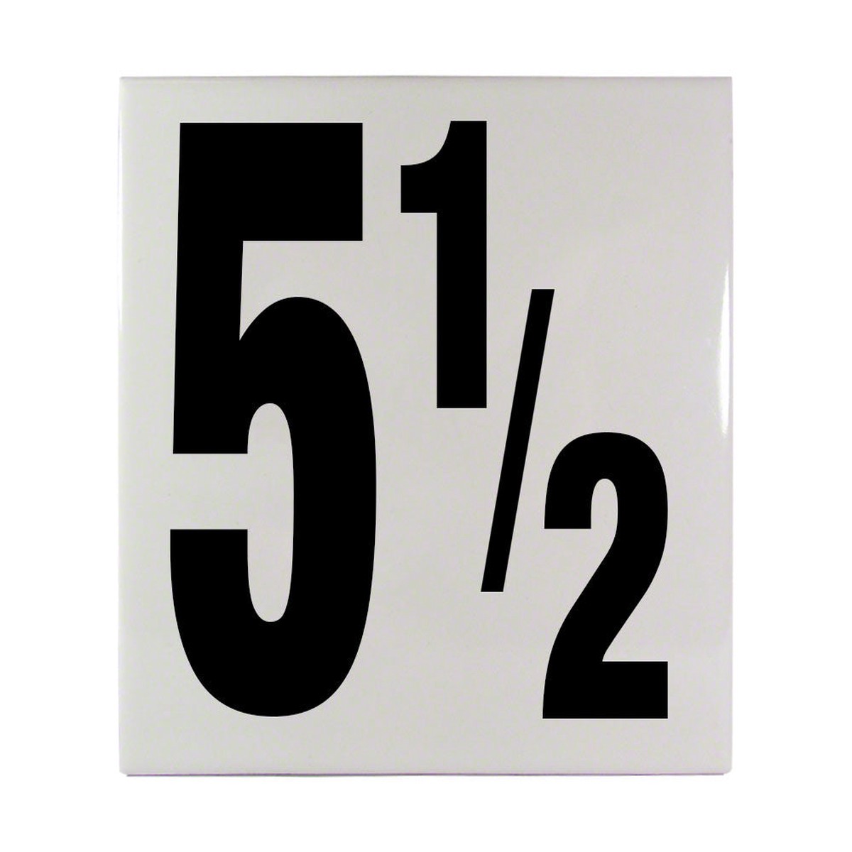 5 1/2 Ceramic Smooth Tile Depth Marker 6 Inch x 6 Inch with 5 Inch Lettering