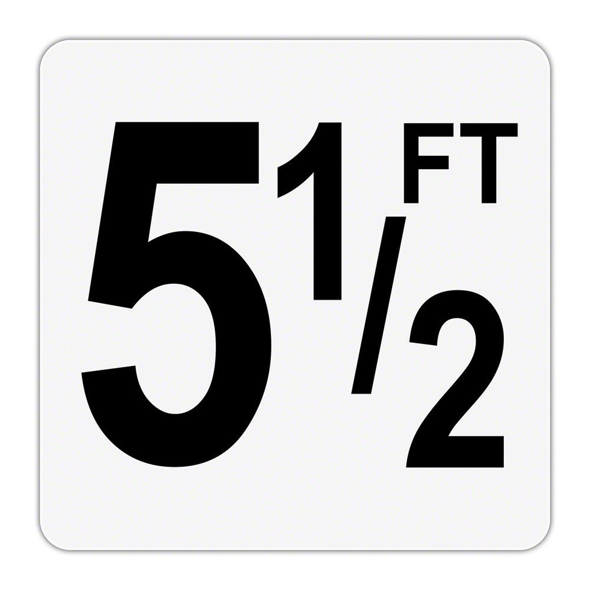5 1/2 FT - Plastic Overlay Depth Marker - 6 x 6 Inch with 4 Inch Lettering