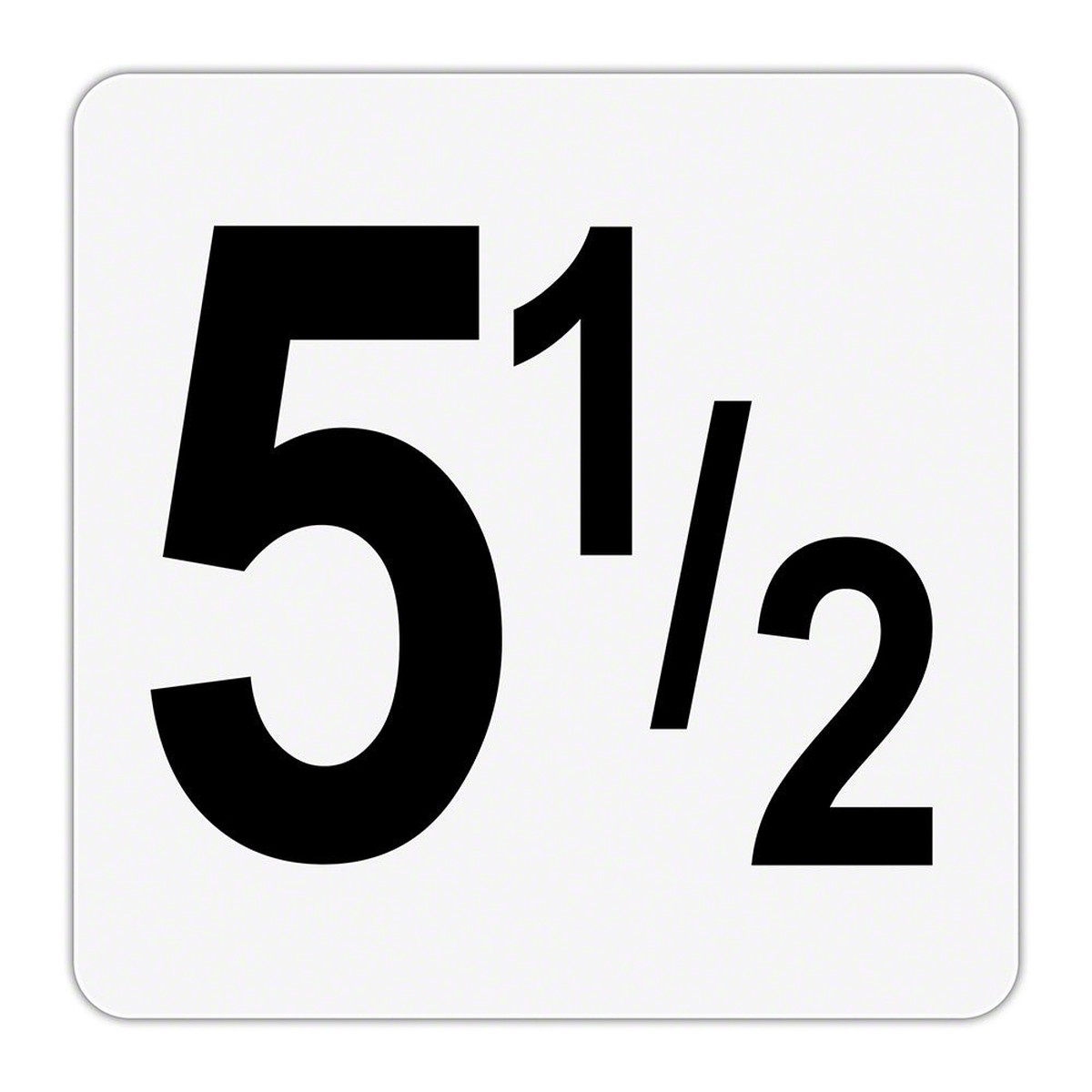 5 1/2 - Plastic Overlay Depth Marker - 6 x 6 Inch with 4 Inch Lettering