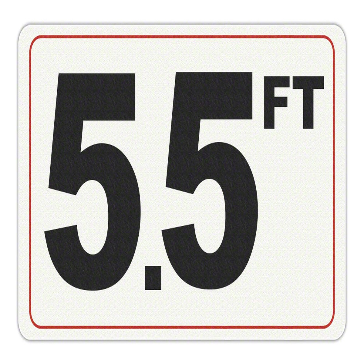5.5 FT - Adhesive Depth Marker - 10 Inch x 6 Inch with 4 Inch Lettering