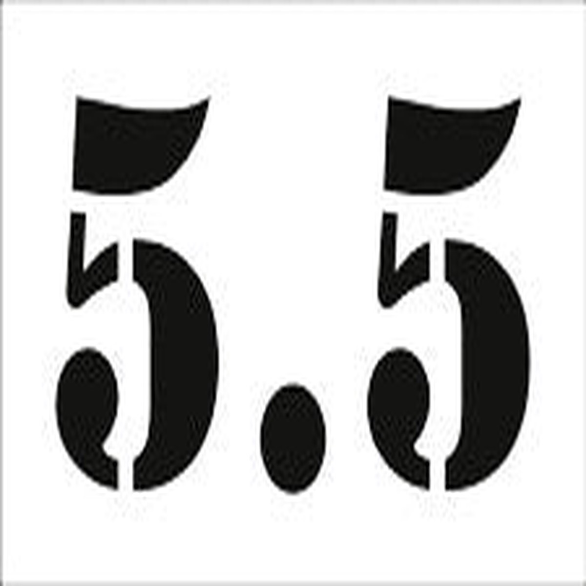 #5.5 Reusable Depth Marker Stencil - 10 Inch x 6 Inch with 4 Inch Lettering