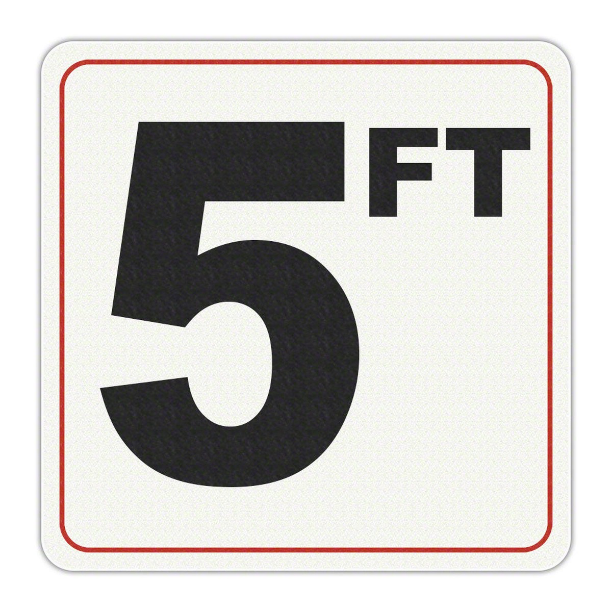 5 FT - Adhesive Depth Marker - 8 Inch x 8 Inch with 6 Inch Lettering