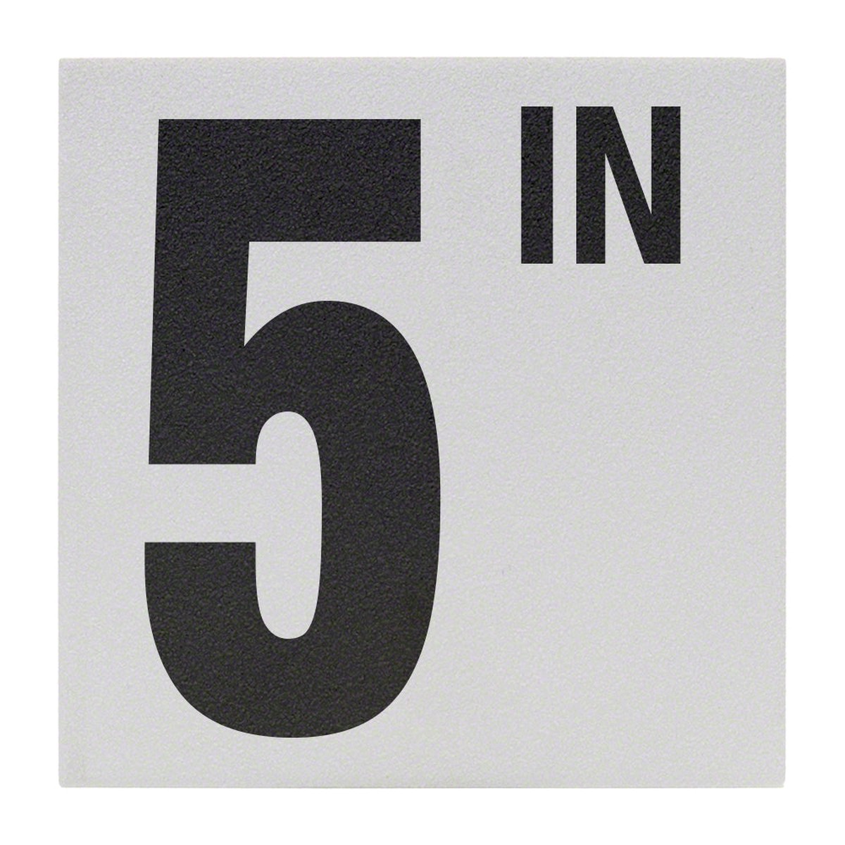 5 IN Ceramic Skid Resistant Tile Depth Marker 6 Inch x 6 Inch with 5 Inch Lettering