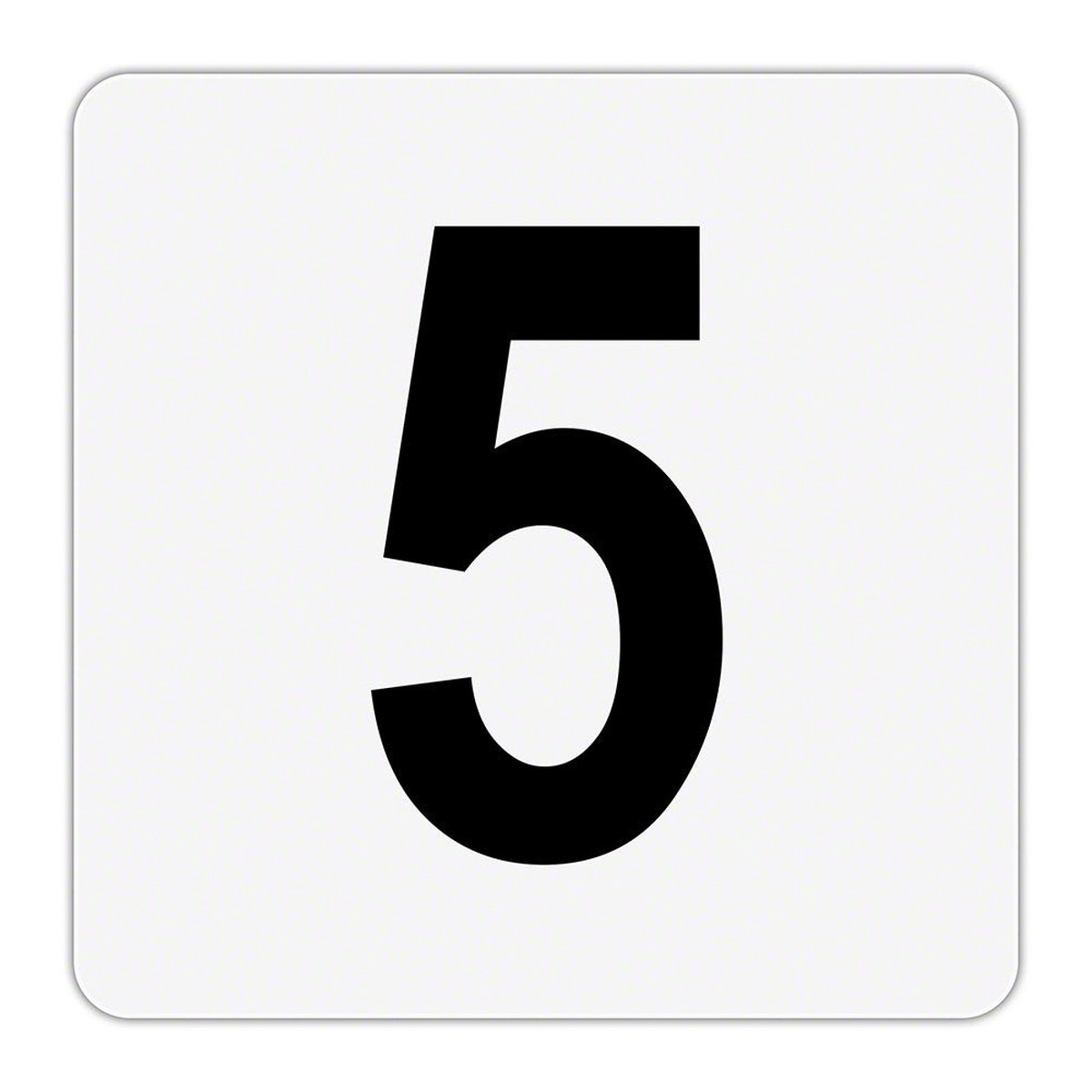 5 - Plastic Overlay Depth Marker - 6 x 6 Inch with 4 Inch Lettering