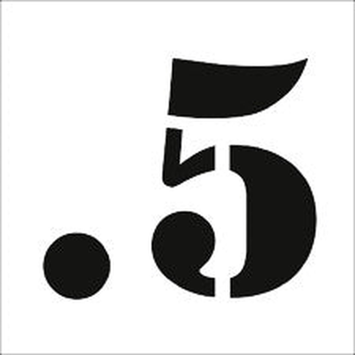 #5 Reusable Depth Marker Stencil - 6 Inch x 6 Inch with 4 Inch Lettering