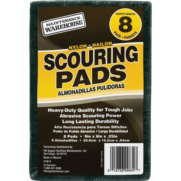 Maintenance Warehouse Nylon Scouring Pad 8-Pack