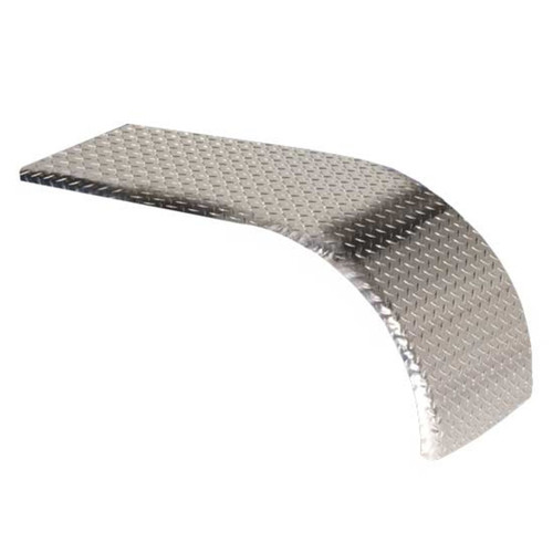 Merritt 5020-2 52 in. L x 25 in. W x 24 in. H Half Tandem Single Radius .100 Diamond Plate Aluminum Rolled Fenders (2 Units)