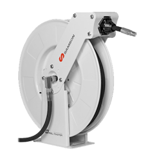 Samson 504151 Low Pressure Double Pedestal Hose Reel, 3/8 in. MNPT x 50 Ft. Hose