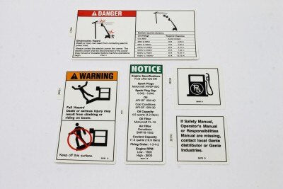 Genie Part # 52056GT – Decal Kit