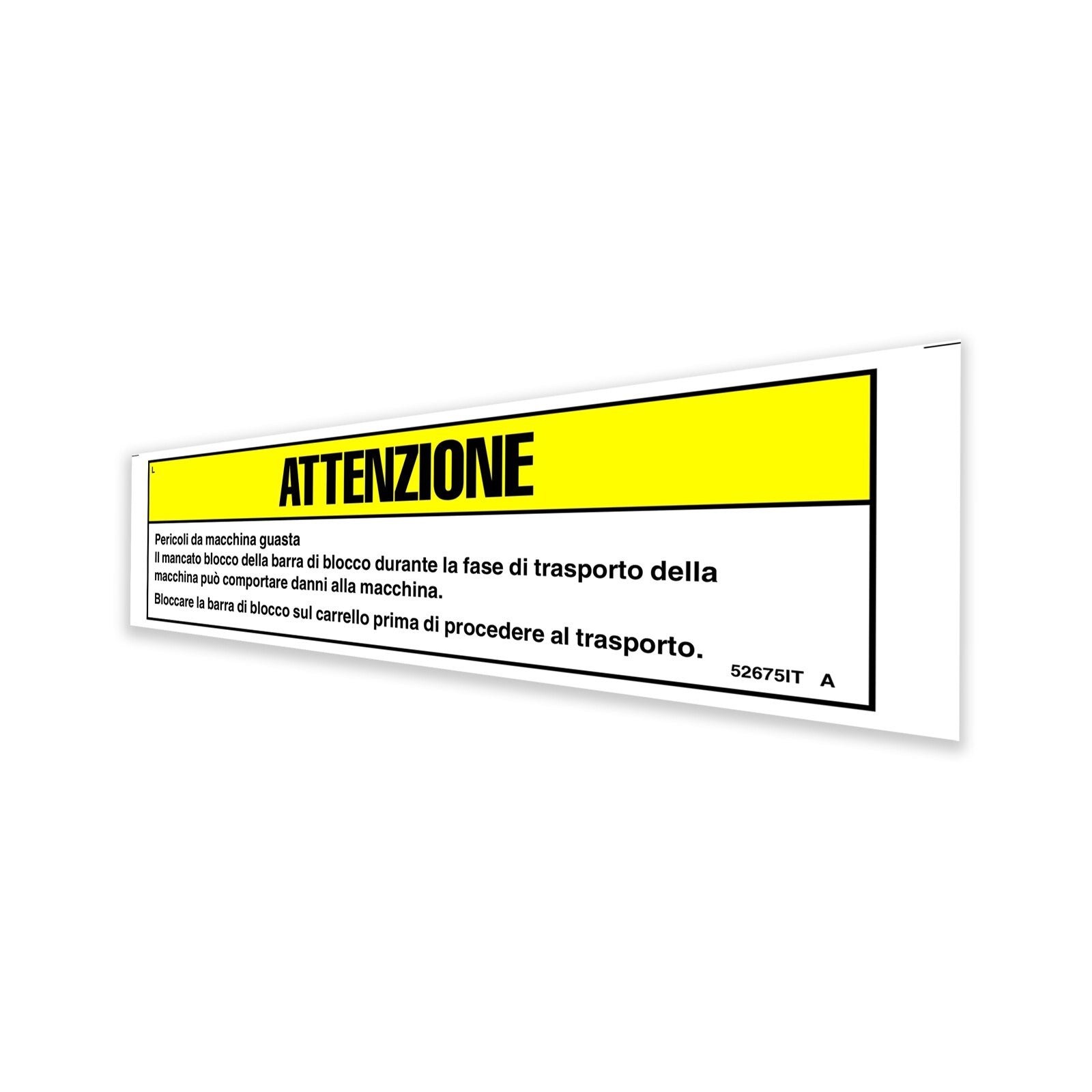Genie Part # 52675ITGT – Decal, Caution, Damagd Machine