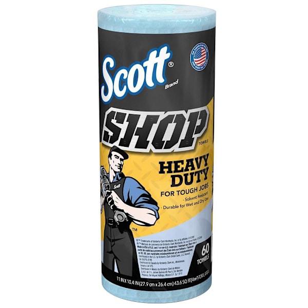 Scott Heavy Duty Shop Towels, 12 Rolls-Case