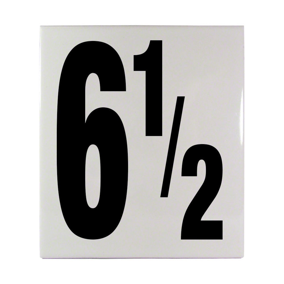 6 1/2 Ceramic Smooth Tile Depth Marker 6 Inch x 6 Inch with 5 Inch Lettering