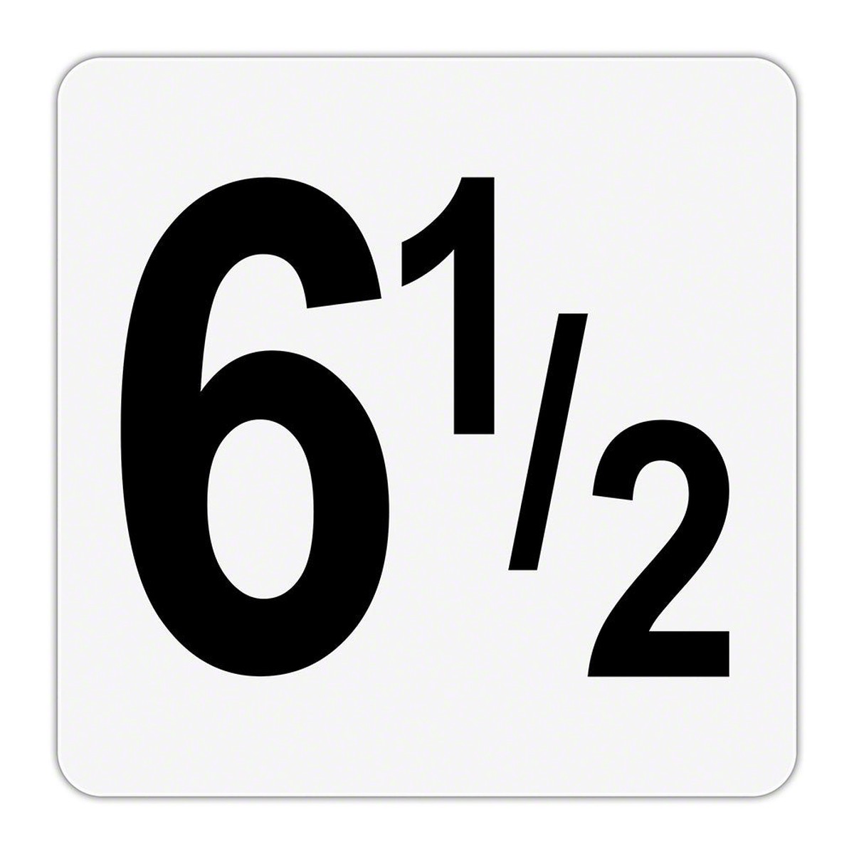 6 1/2 - Plastic Overlay Depth Marker - 6 x 6 Inch with 4 Inch Lettering
