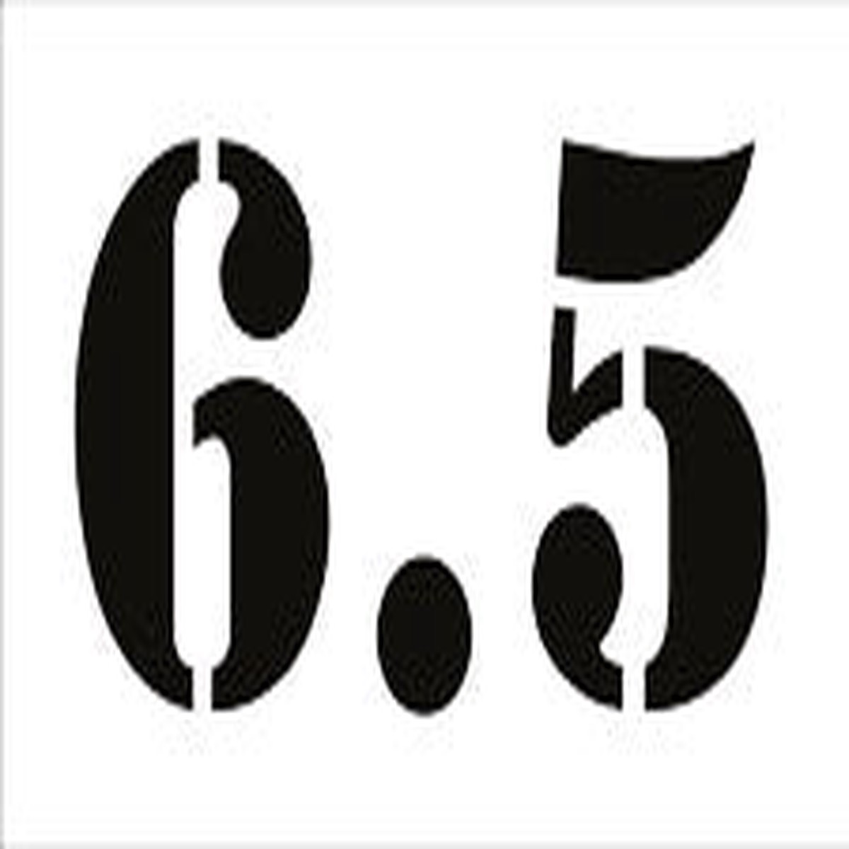 #6.5 Reusable Depth Marker Stencil - 10 Inch x 6 Inch with 4 Inch Lettering