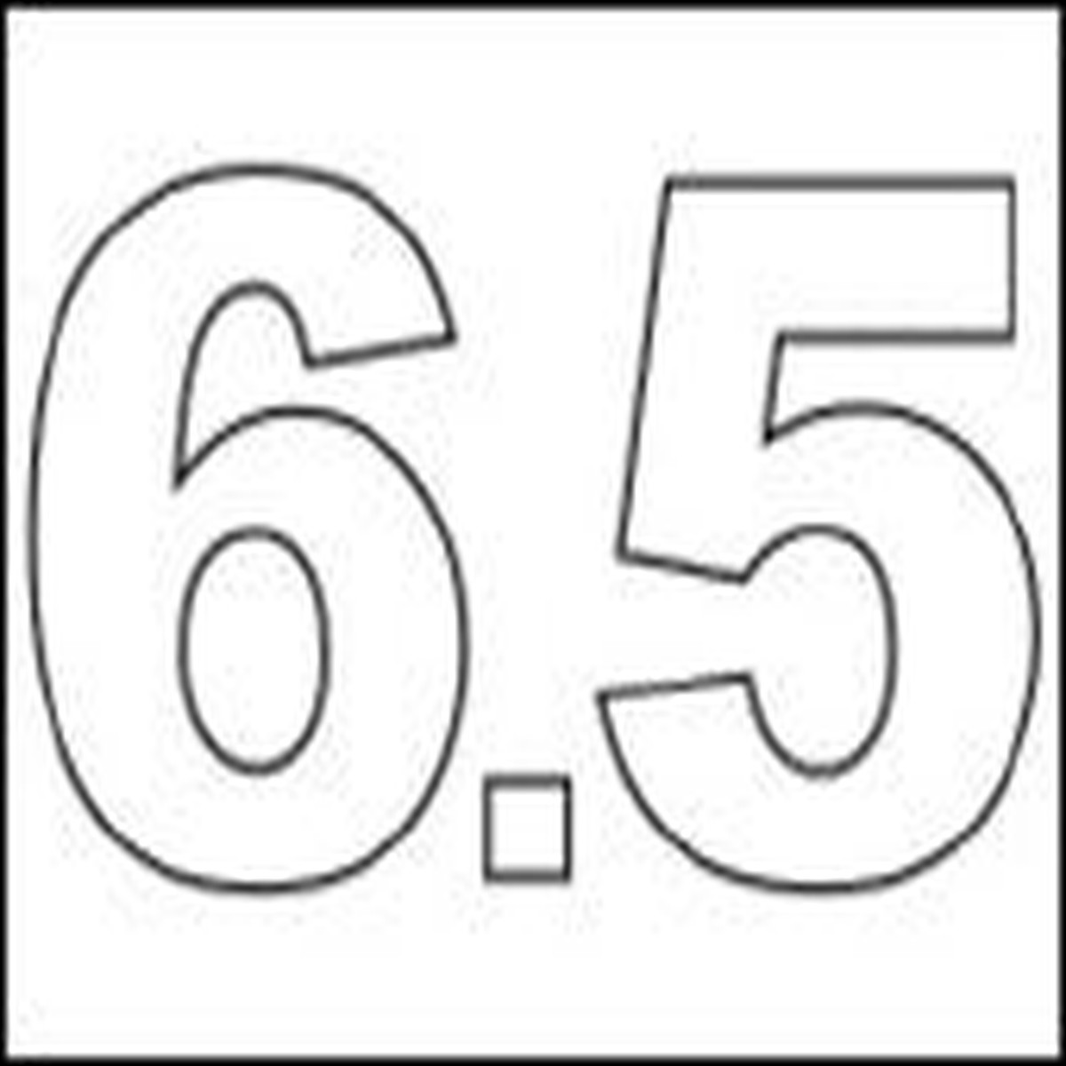 #6.5 Vinyl Depth Marker Stencil 8 Inch x 6 Inch with 4 Inch Lettering