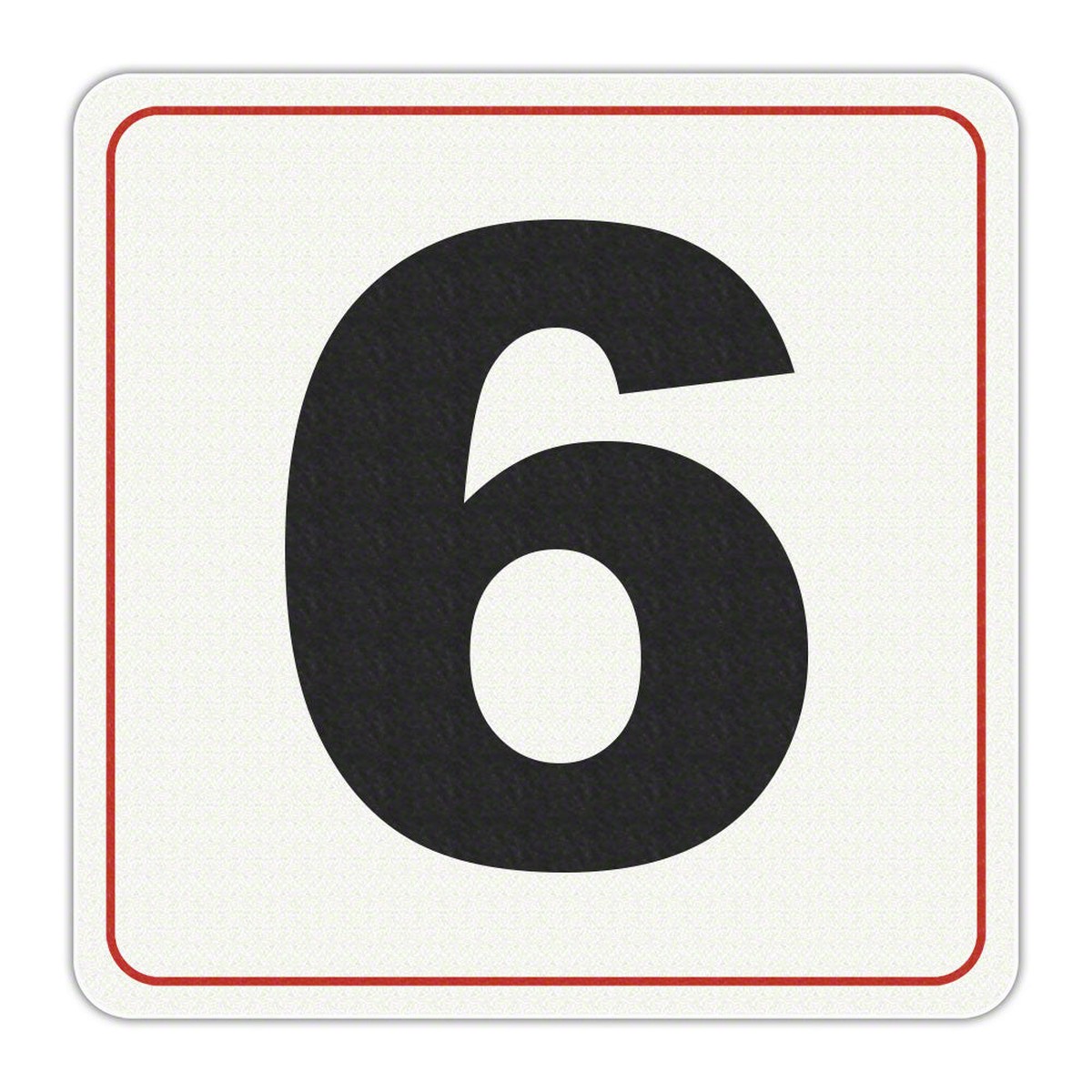 #6 - Adhesive Depth Marker - 6 Inch x 6 Inch with 4 Inch Lettering