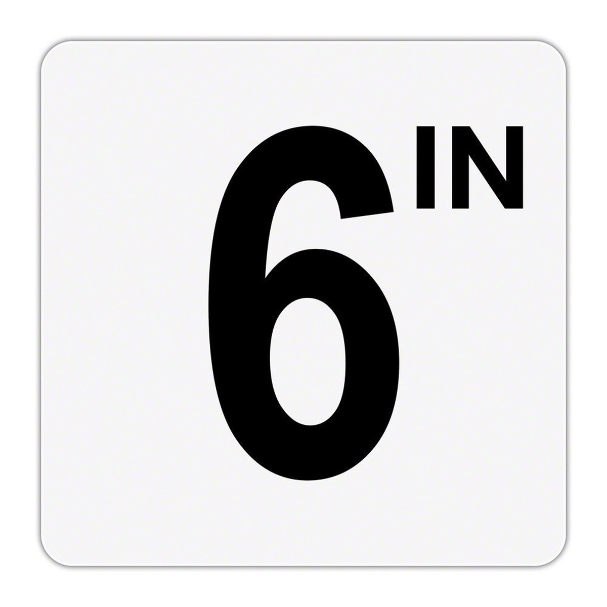 6 IN - Plastic Overlay Depth Marker - 6 x 6 Inch with 4 Inch Lettering