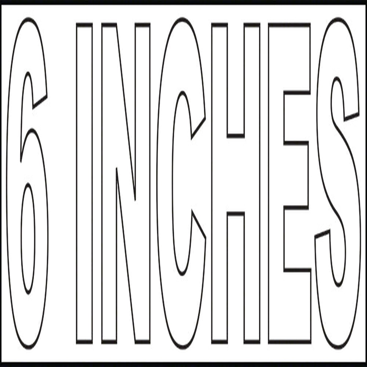 6 INCHES Vinyl Depth Marker Stencil 18 Inch x 6 Inch with 4 Inch Lettering