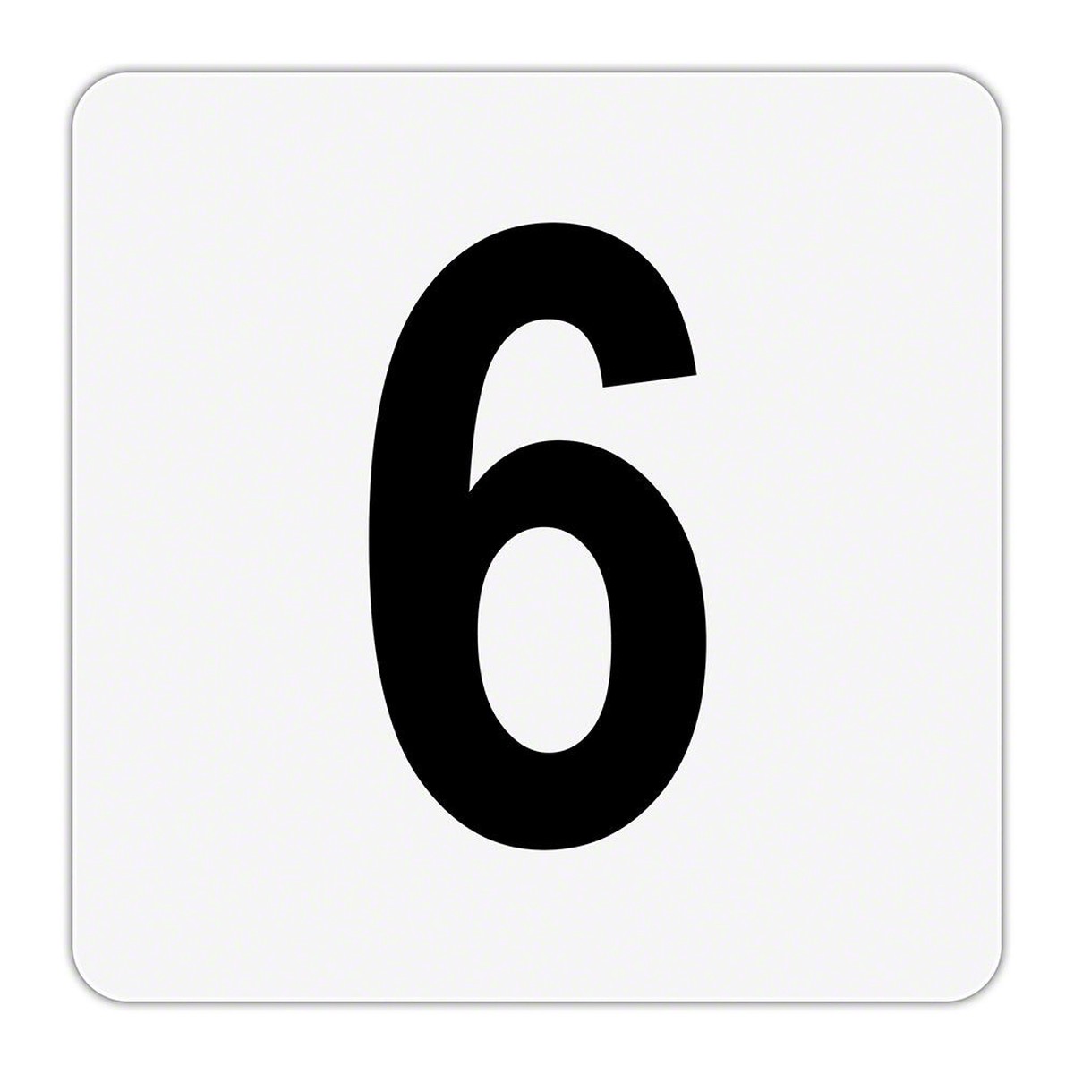 6 - Plastic Overlay Depth Marker - 6 x 6 Inch with 4 Inch Lettering