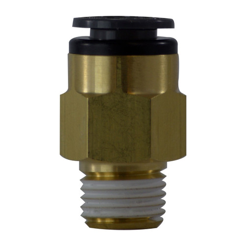 Midland Industries 680804C D.O.T. Push-to-Connect Male Connector, Composite, 1/2 in. PTC x 1/4 in. MNPT