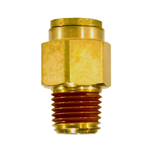 Midland Industries 680808 Brass D.O.T. Push-to-Connect Male Connector, 1/2 in. PTC x 1/2 in. MNPT