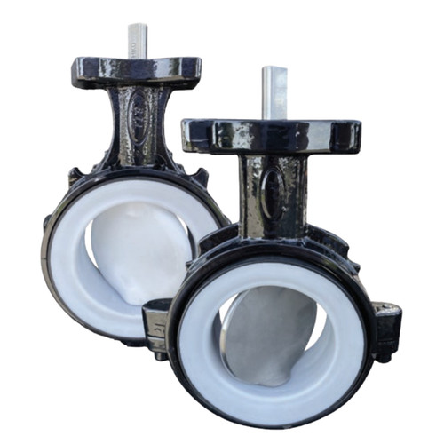 BTI 692 4 in. Iron Body PTFE Disc Lug Style Sanitary Butterfly Valve - PTFE Seat
