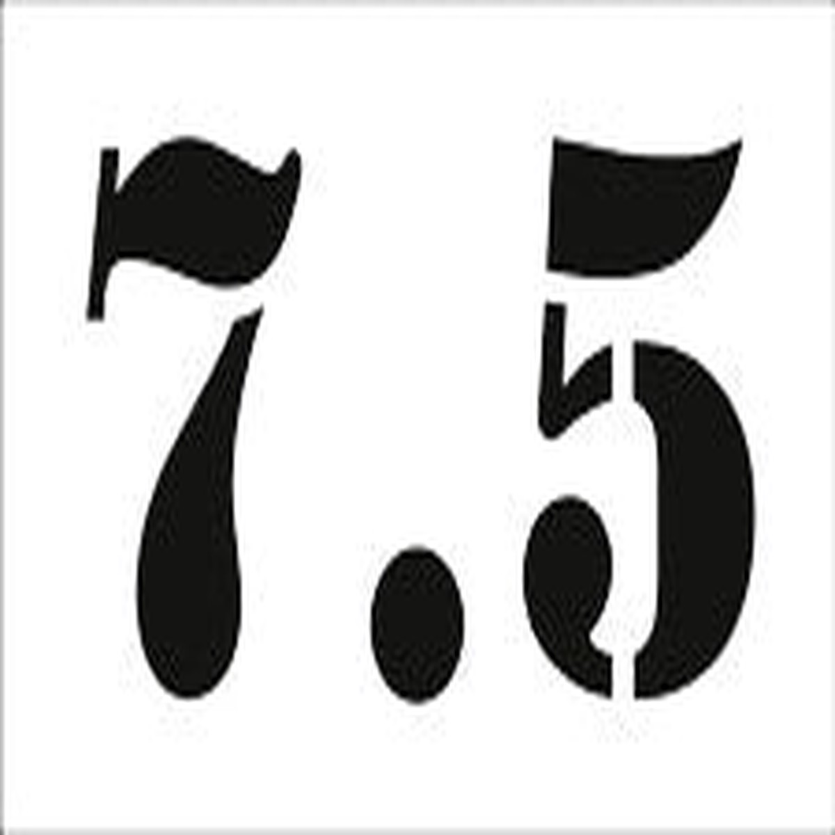 #7.5 Reusable Depth Marker Stencil - 10 Inch x 6 Inch with 4 Inch Lettering
