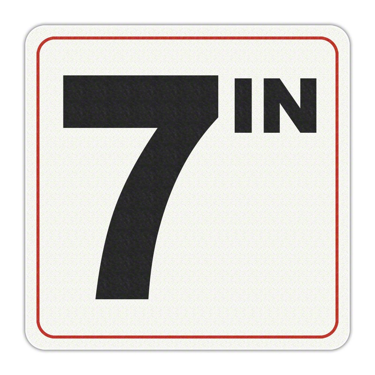 7 IN - Adhesive Depth Marker - 6 Inch x 6 Inch with 4 Inch Lettering