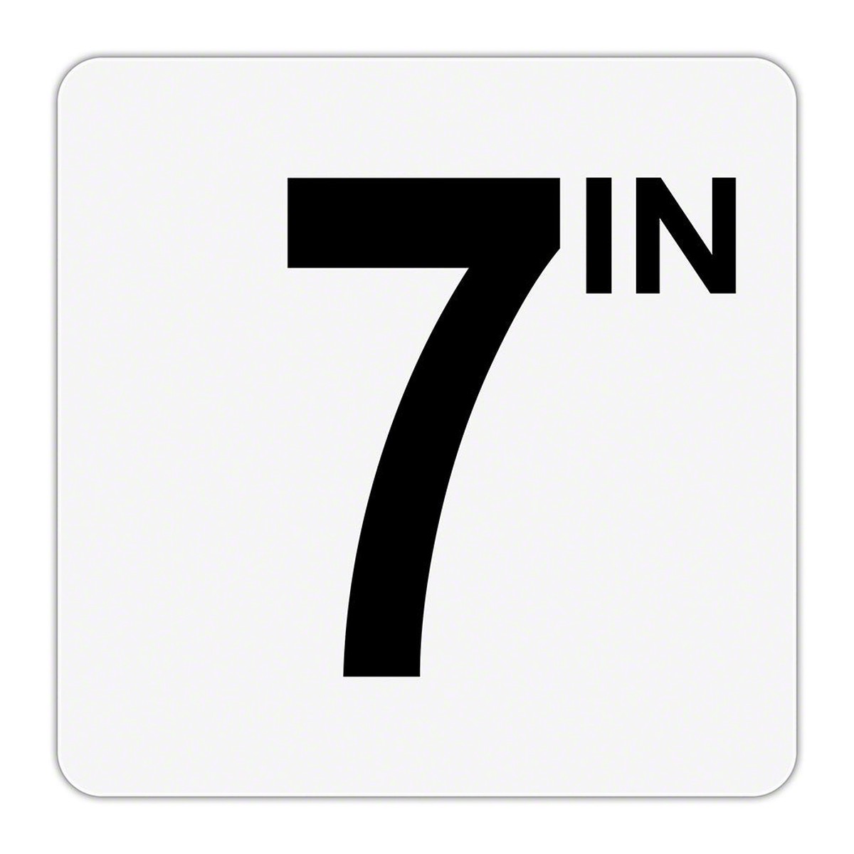 7 IN - Plastic Overlay Depth Marker - 6 x 6 Inch with 4 Inch Lettering