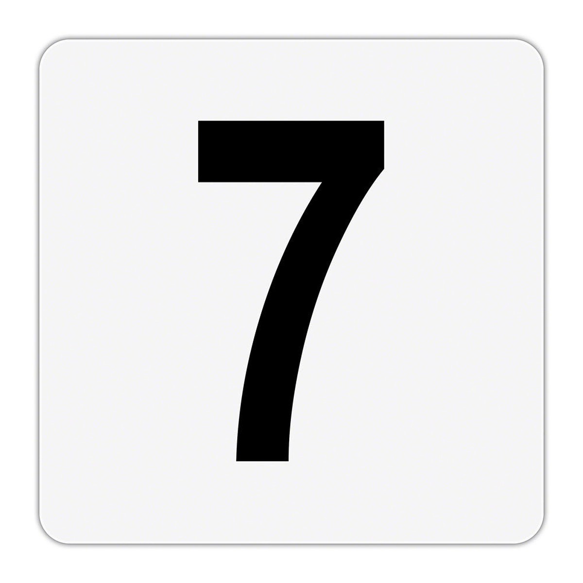 7 - Plastic Overlay Depth Marker - 6 x 6 Inch with 4 Inch Lettering