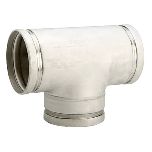 Anvil Gruvlok FIG 7060SS Straight 316 Stainless Steel Tee - Schedule 10