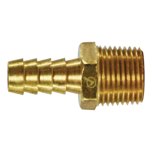 Midland Industries AMC 707001-0606 Hose Barb Adapter, Lead Free Brass, 3/8 in. Hose Barb x 3/8 in. MNPT