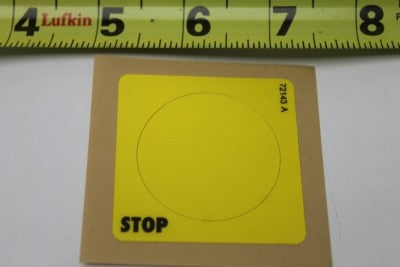 Genie Part # 72143GT – Emergency Stop Decal