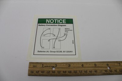 Genie Part # 72158GT – Battery Conn Diag