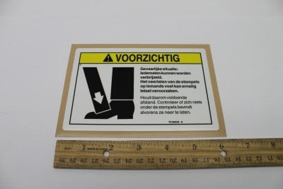 Genie Part # 72186DUGT – Decal, Caution, Crushing Hazard