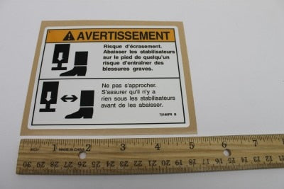Genie Part # 72186FRGT – Decal, Crushing Hazard