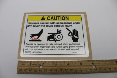 Genie Part # 72870GT – Decal, Caution, Component Contact