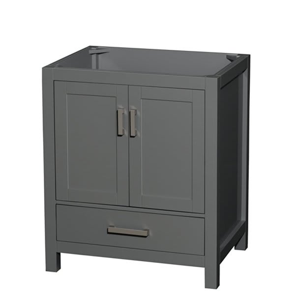Wyndham Sheffield Dark Gray Wood Single Bathroom Vanity 30" X 22" Without Sink