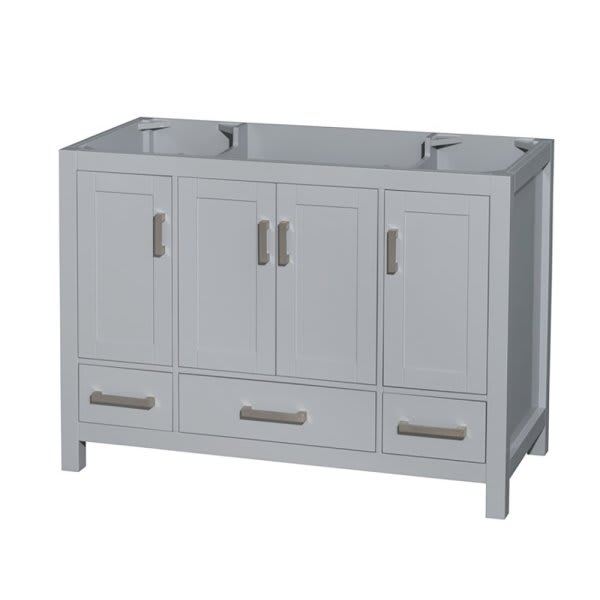 Wyndham Sheffield Gray Wood Single Bathroom Vanity 48" Without Countertop