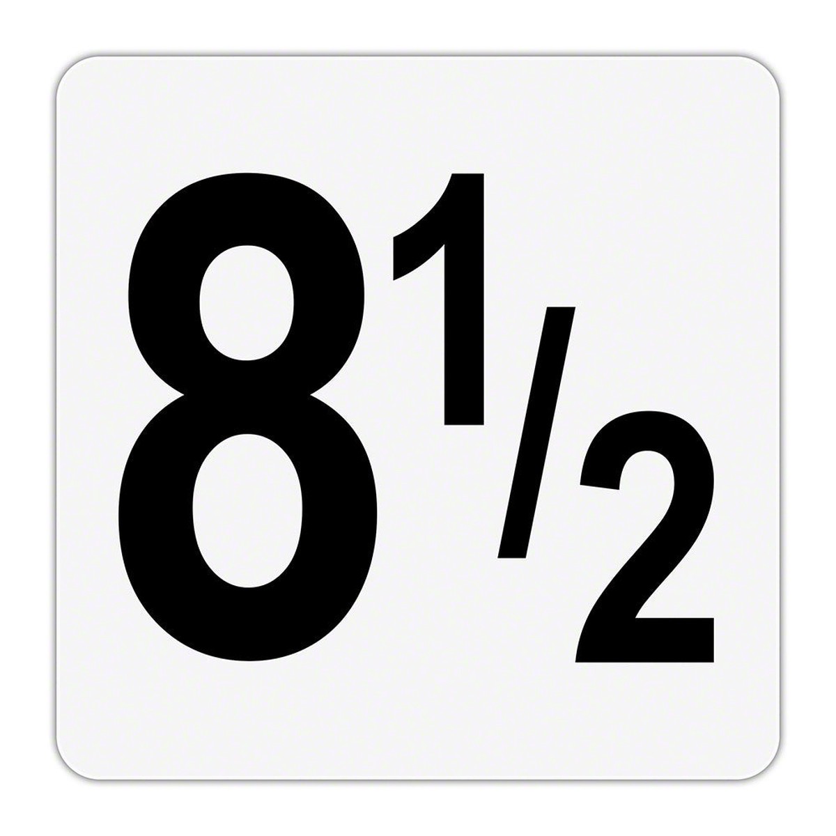 8 1/2 - Plastic Overlay Depth Marker - 6 x 6 Inch with 4 Inch Lettering