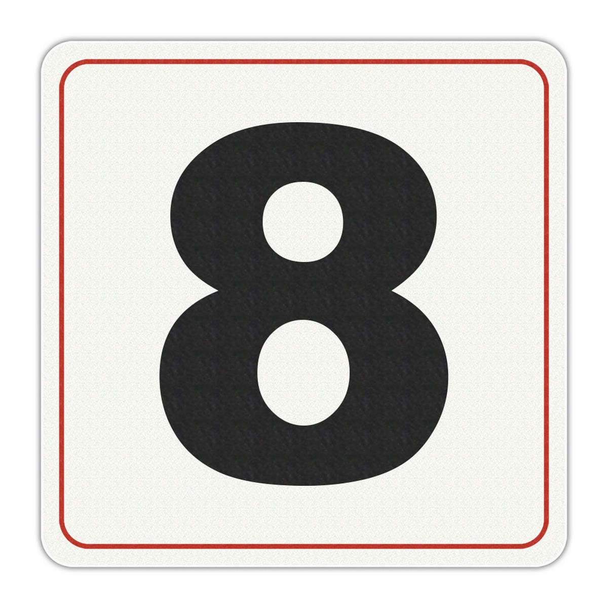 #8 - Adhesive Depth Marker - 6 Inch x 6 Inch with 4 Inch Lettering