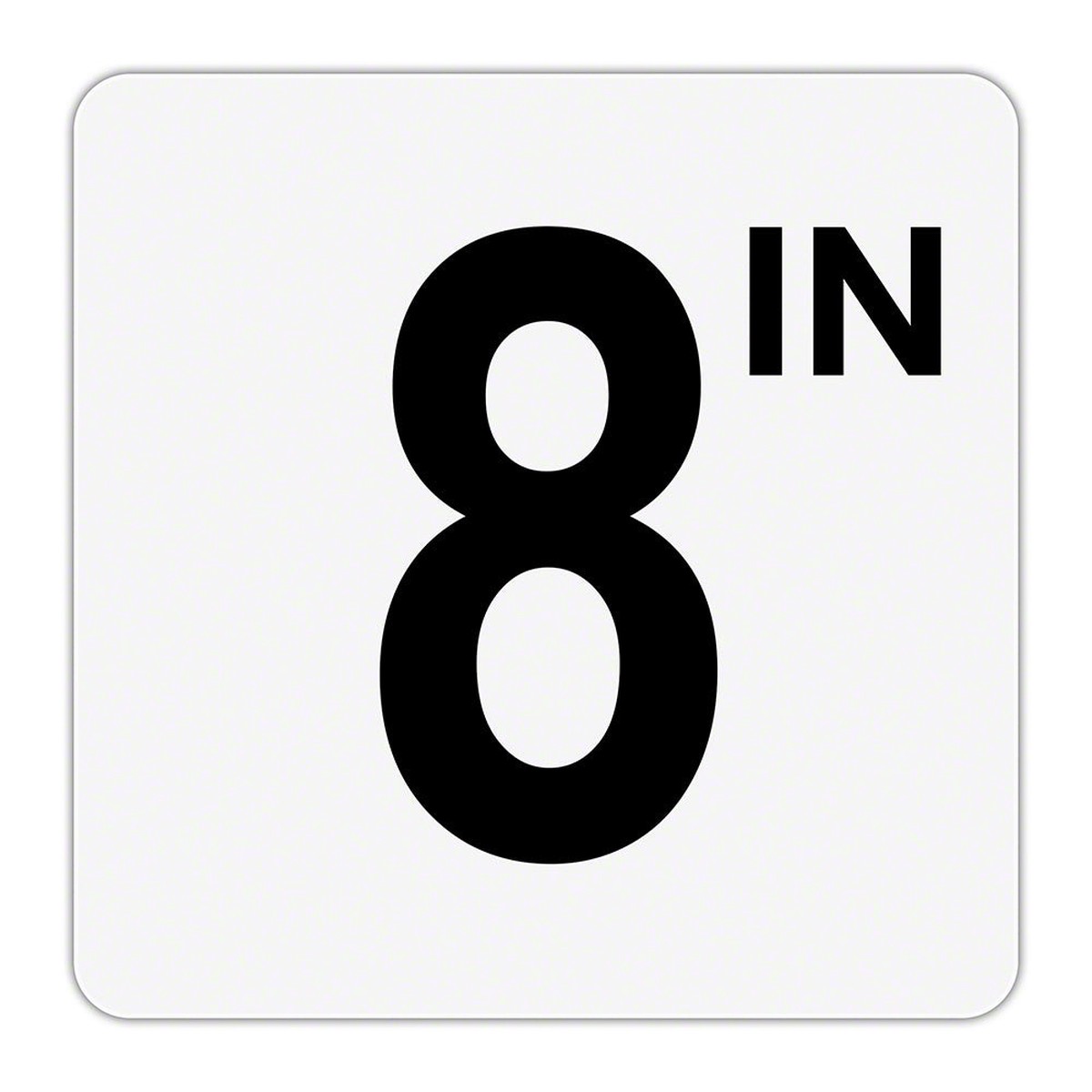8 IN - Plastic Overlay Depth Marker - 6 x 6 Inch with 4 Inch Lettering