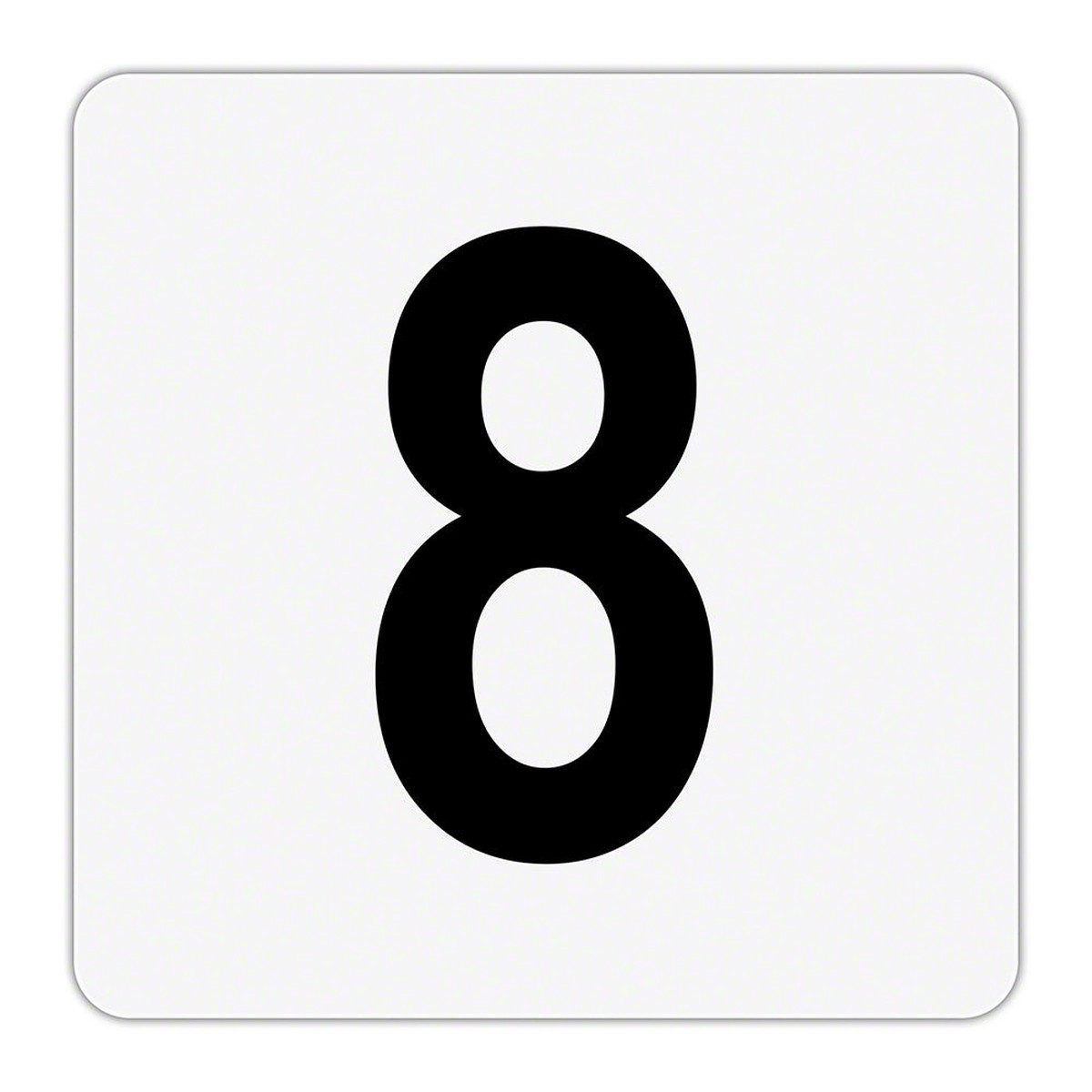 8 - Plastic Overlay Depth Marker - 6 x 6 Inch with 4 Inch Lettering