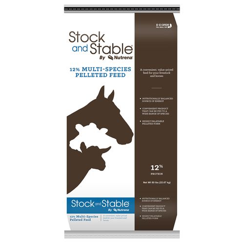 S & S 12% Pelleted Livestock Feed, 50 Lb. Bag