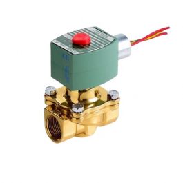 ASCO 8210B20 N/C Brass Solenoid Valve 1/4" NPT 5-125 PSI Air 120 VAC