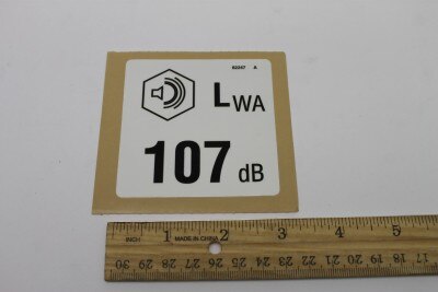 Genie Part # 82247GT – Decal, Label, 107 Db