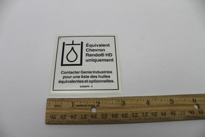 Genie Part # 82366FRGT – Decal, Label, Chevron Rando